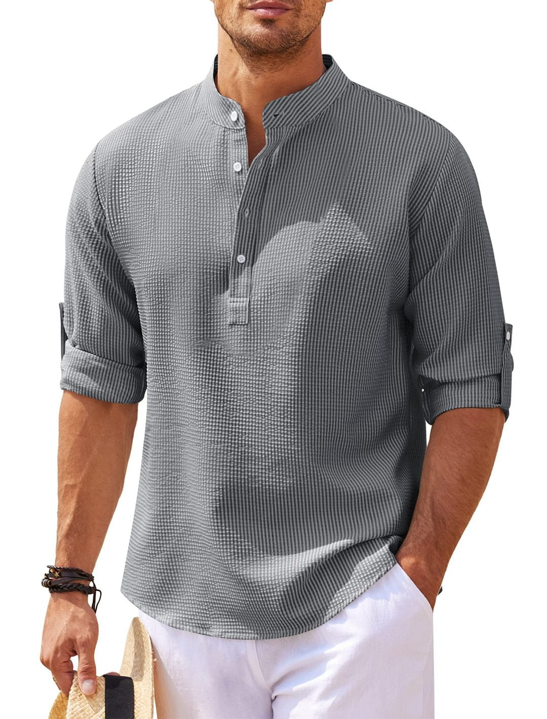 Cormac – Camisa Masculina de Linho Manga Longa