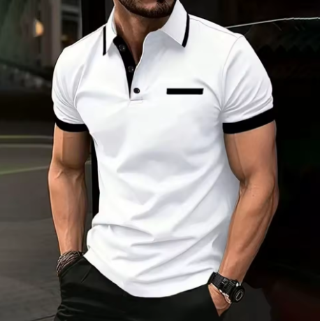 Classic White Contrast Polo