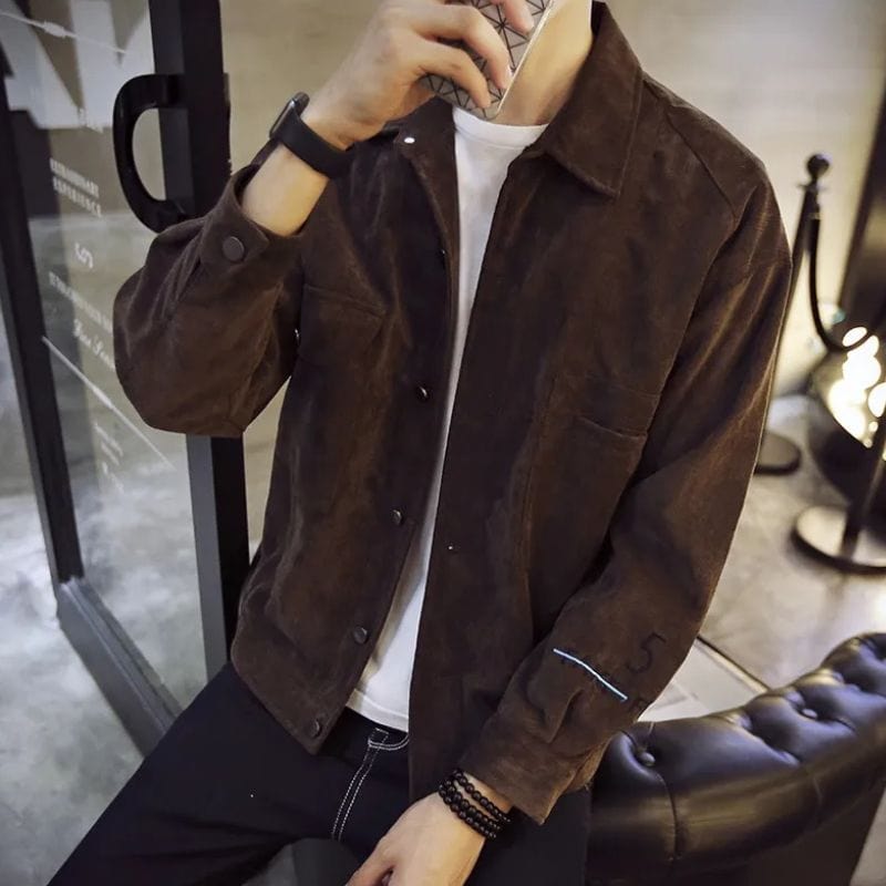 Sobrecamisa Masculina de Veludo Cotelê – Estilo e Conforto para o Outono