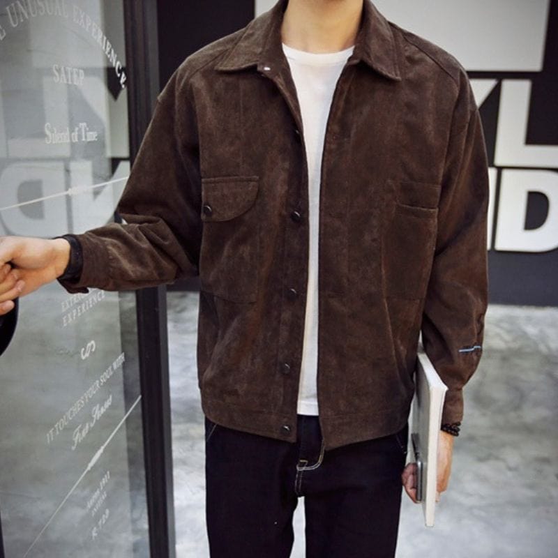 Sobrecamisa Masculina de Veludo Cotelê – Estilo e Conforto para o Outono