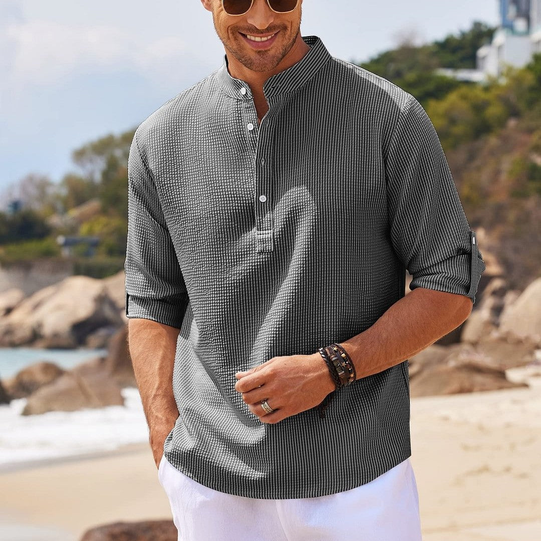 Cormac – Camisa Masculina de Linho Manga Longa